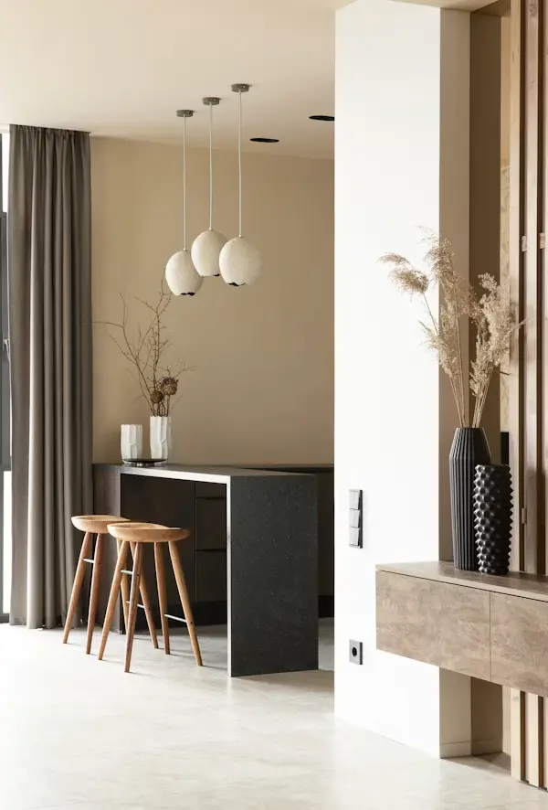 Architectural luxury living setup